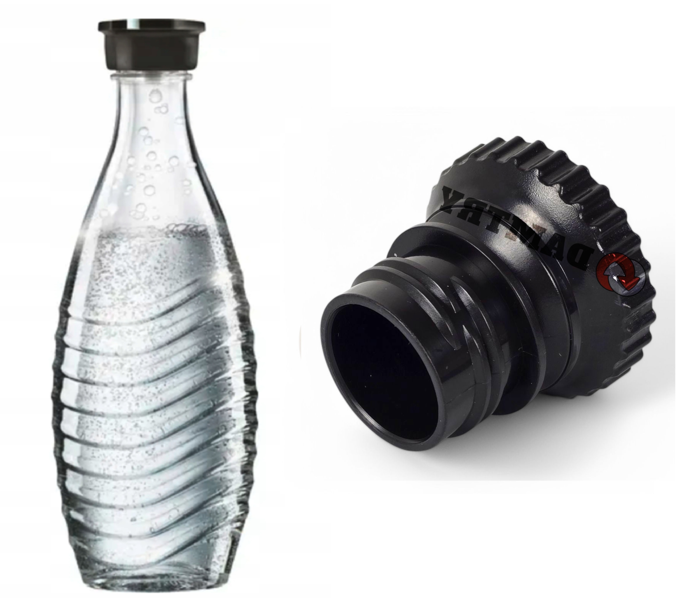 Adapter i karafka szklana butelka do saturatora SodaStream Terra Art Spirit