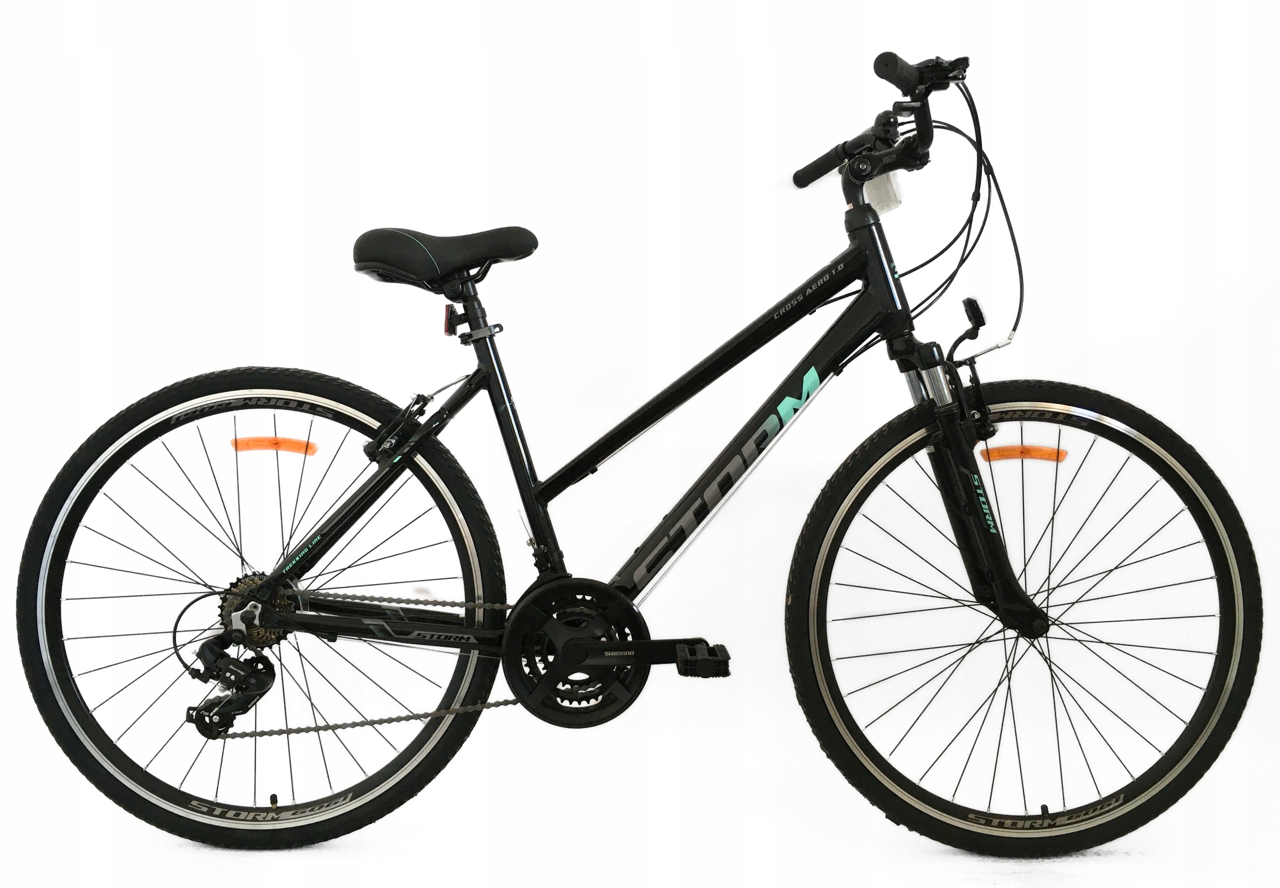 Rower Storm Cross Aero 1.0 Lady czarny/mięta 19