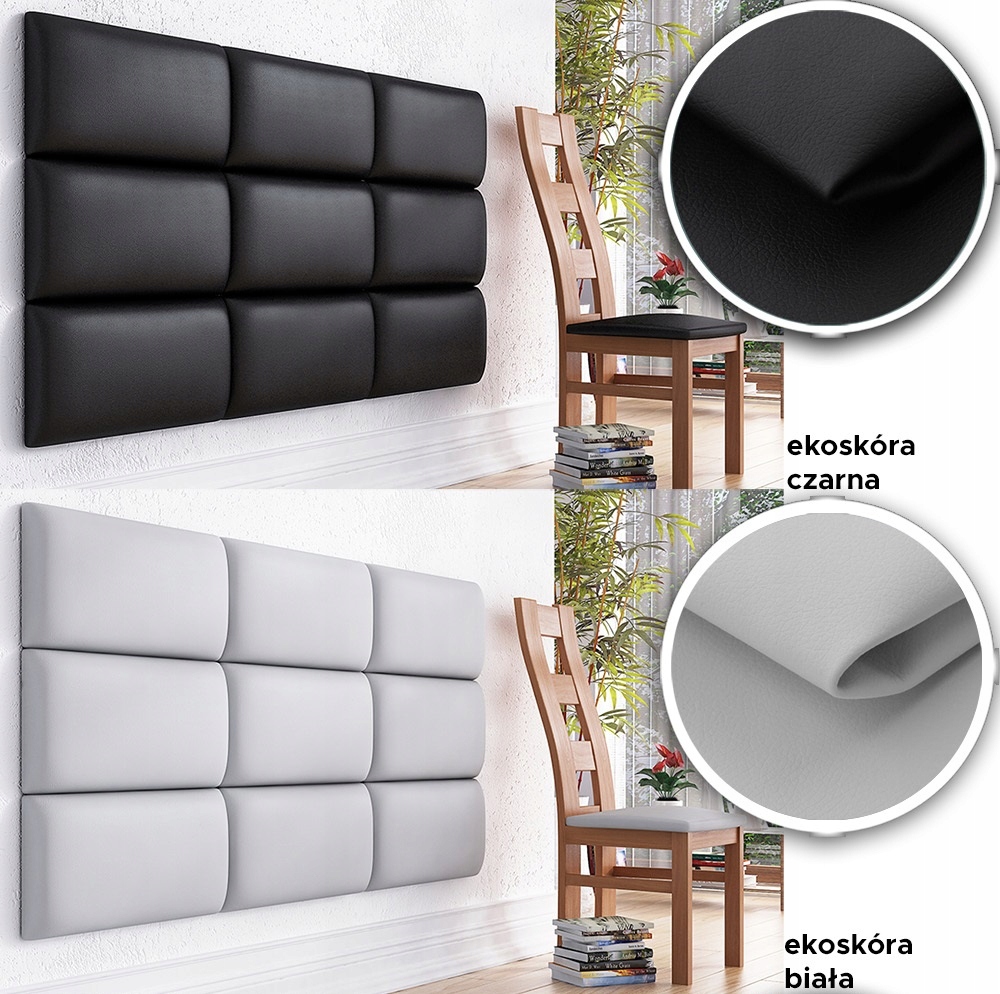 Panele ścienne 40x30 WEZGŁOWIE tapicerowane kolory Producent Mftkaniny