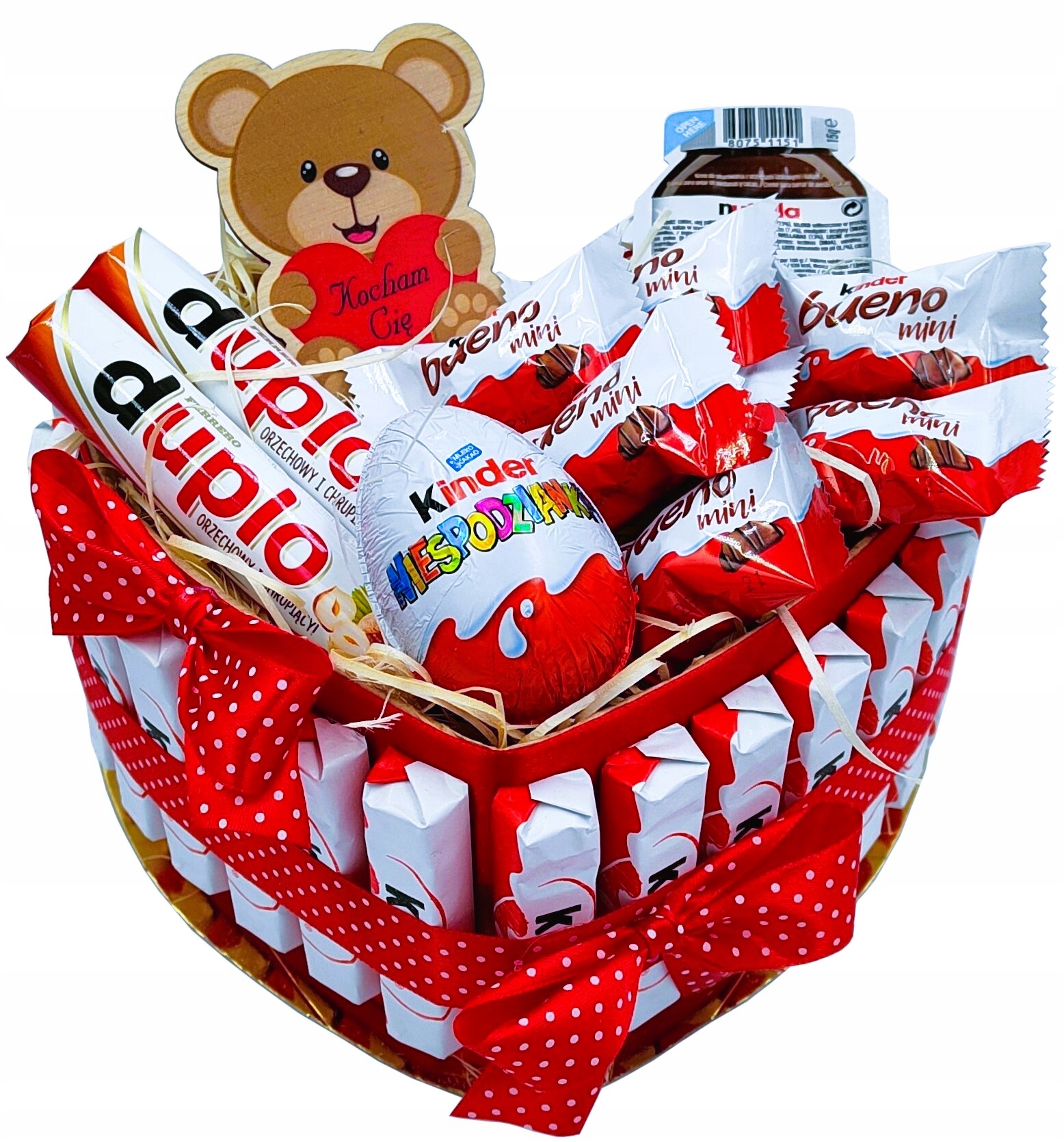 Tort Kinder Box Kosz Prezentowy Zestaw Słodyczy Urodziny 18 30 40