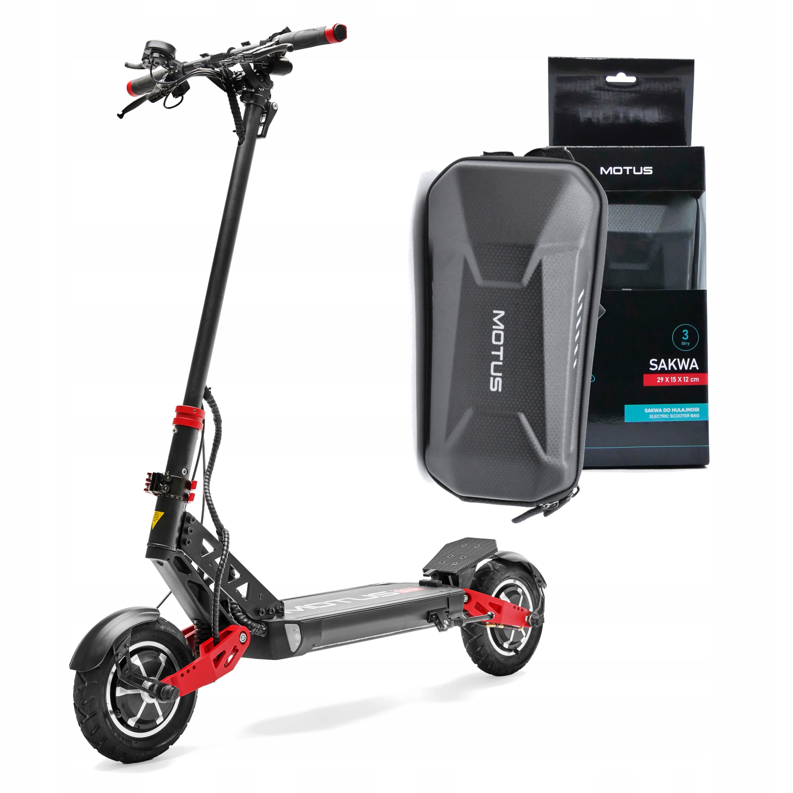 Pojazd elektryczny Motus Pro 10 Sport, dva motory 66 km/h, dojezd 65 km, 18.2 Ah