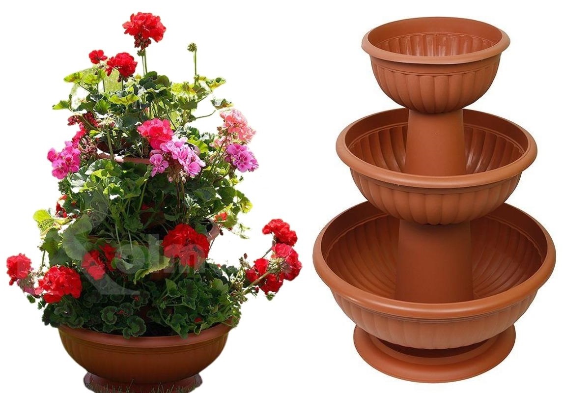 

Doniczka Kaskada kwiatowa kwietnik 3 poziomy