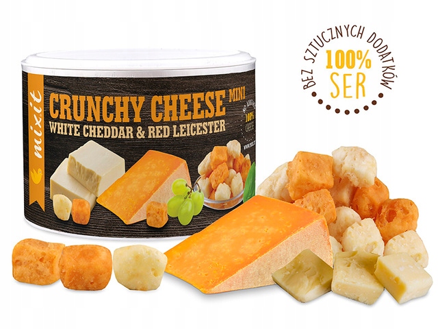 Levně Mixit Křupavý sýr Směs White Cheddar & Red Leicester 70 g