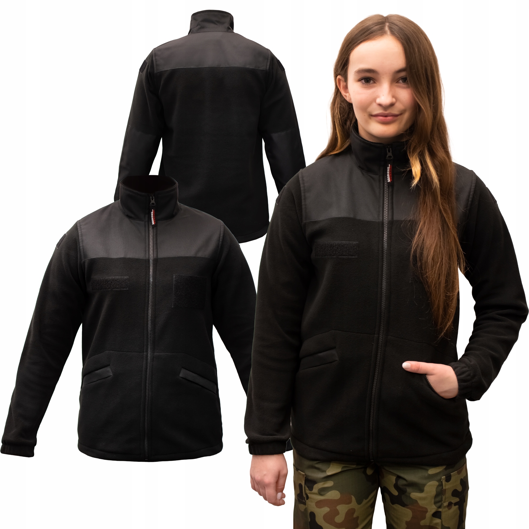 

Ciepła Bluza Polarowa Dziecięca Czarna 146-152