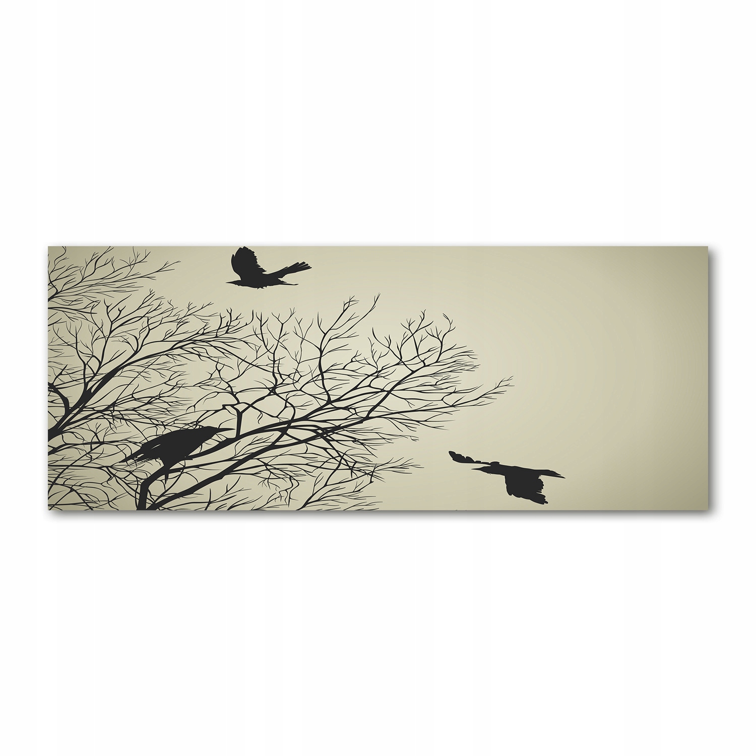 

Foto obraz szkło akryl Wrony na drzewie 125x50 cm