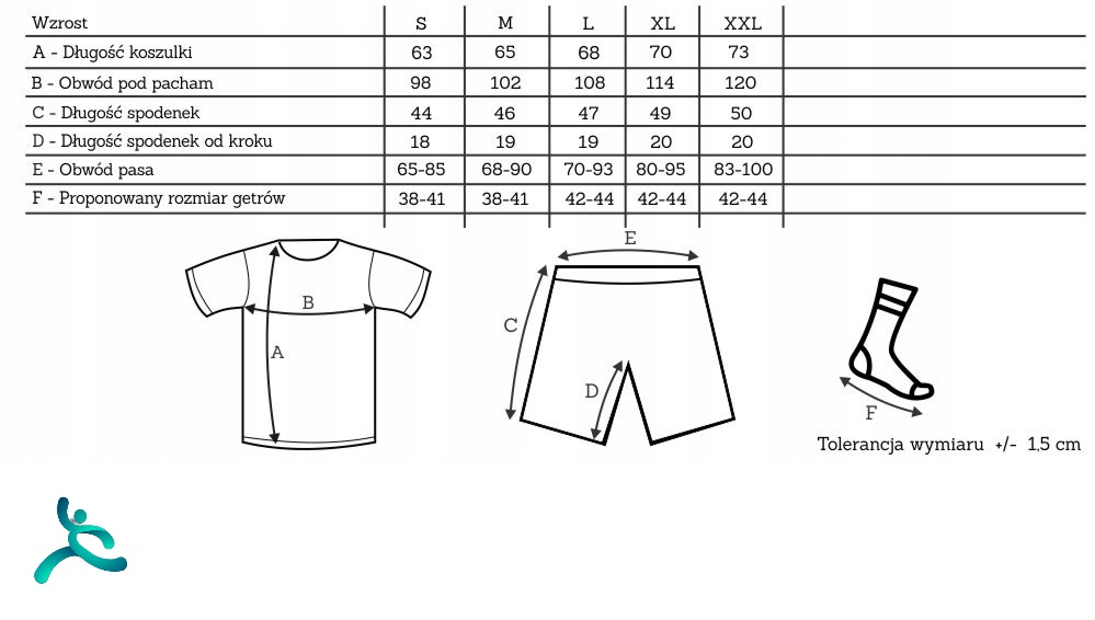 STRÓJ / KOMPLET PIŁKARSKI SZCZĘSNY POLSKA + GETRY rozm. 170 cm Marka Inna marka