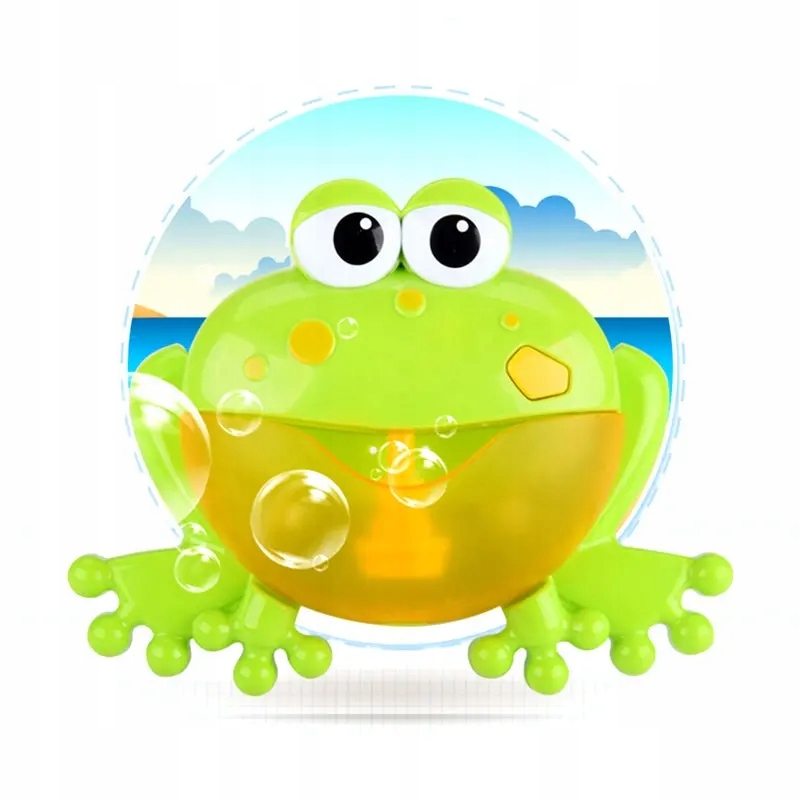 MASZYNKA DO ROBIENIA BANIEK BĄBELEK PIANY W WANNIE ZABAWKA DO KĄPIELI ŻABKA Materiał plastik