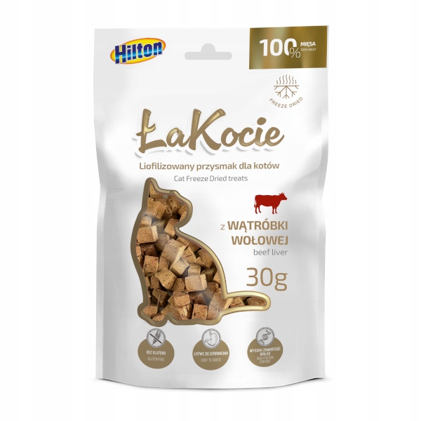 Levně Hilton Lyofilizovaná pamlsek z hovězích jater pro kočky