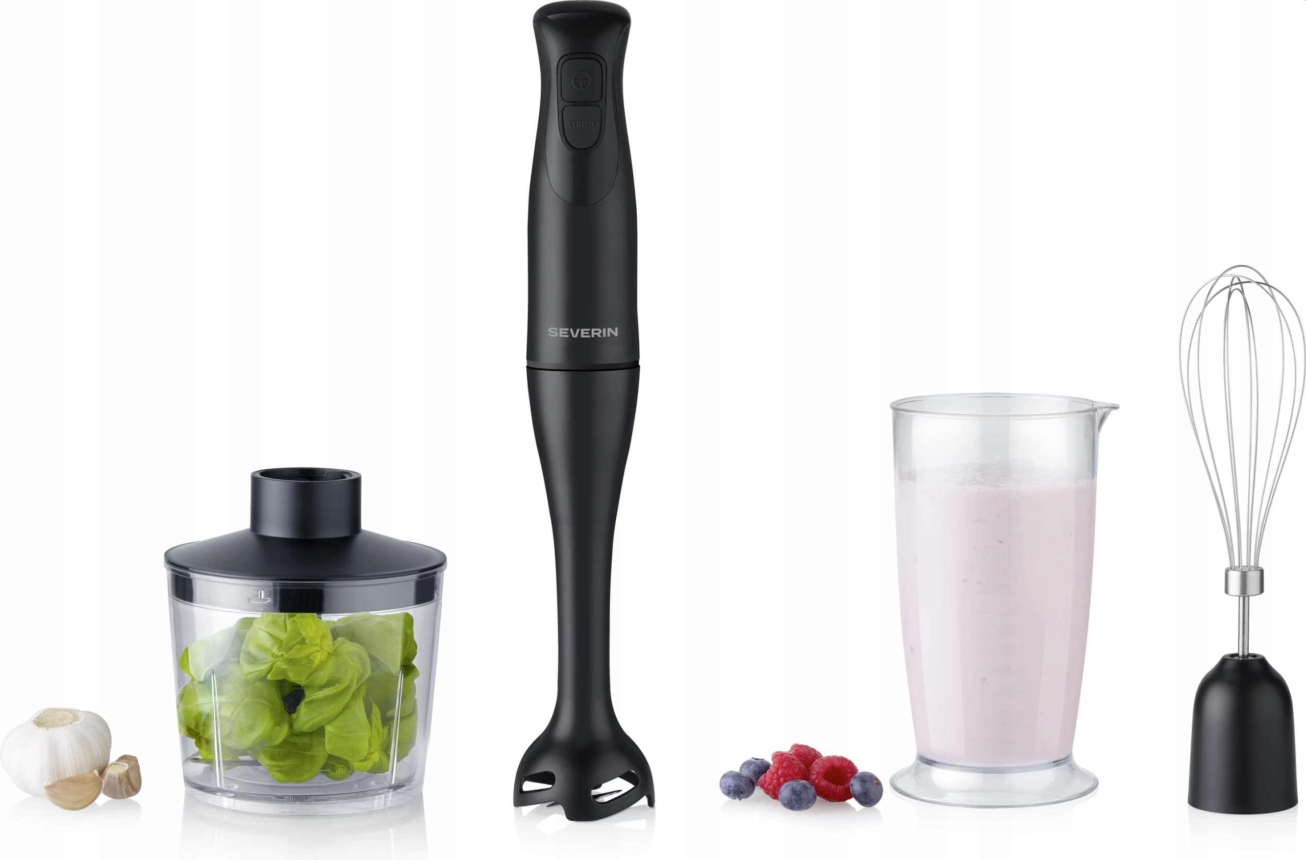 Blender Ręczny 350W Rozdrabniacz Trzepaczka 0.7L Turbo Severin SM3762