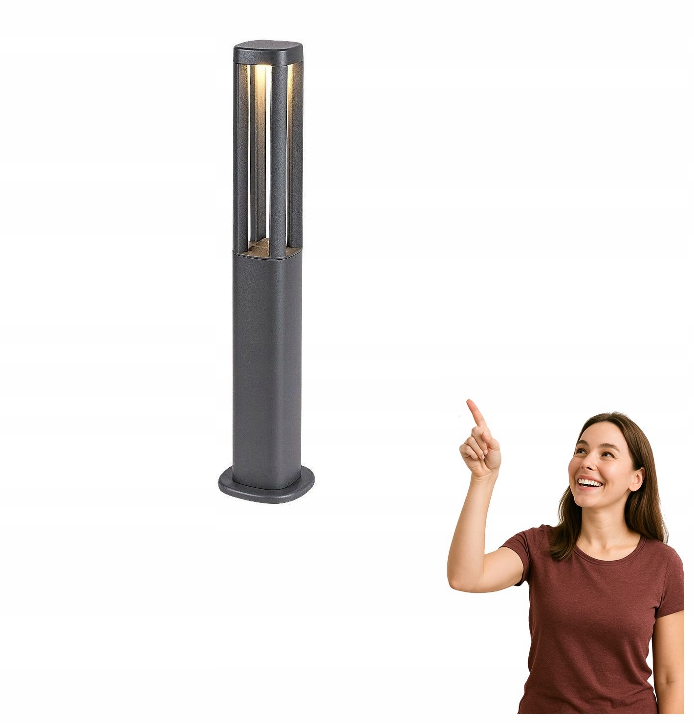 Venkovní Led zahradní sloupková lampa Kalisz 77032 Rabalux