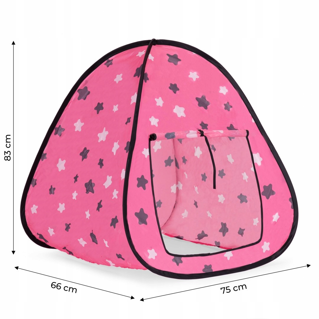 NAMIOT NAMIOCIK DLA DZIECI DOMEK RÓŻOWY GWIAZDY Akcesoria w zestawie brak