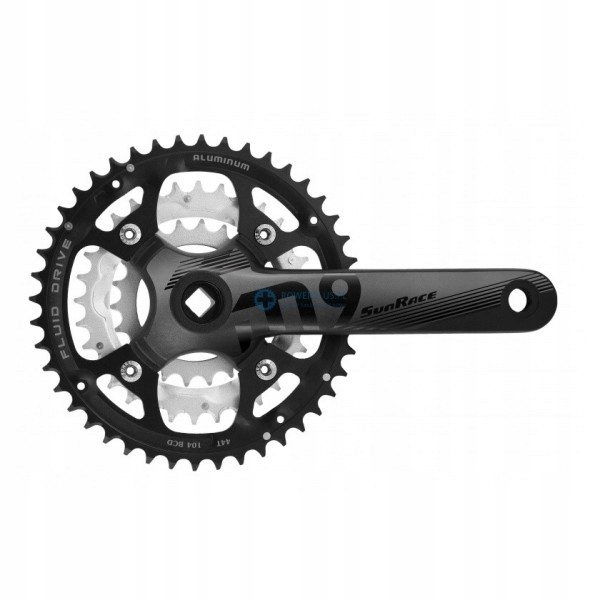 Sunrace FCM914 mechanizm korbowy korba 44x32x22 9s