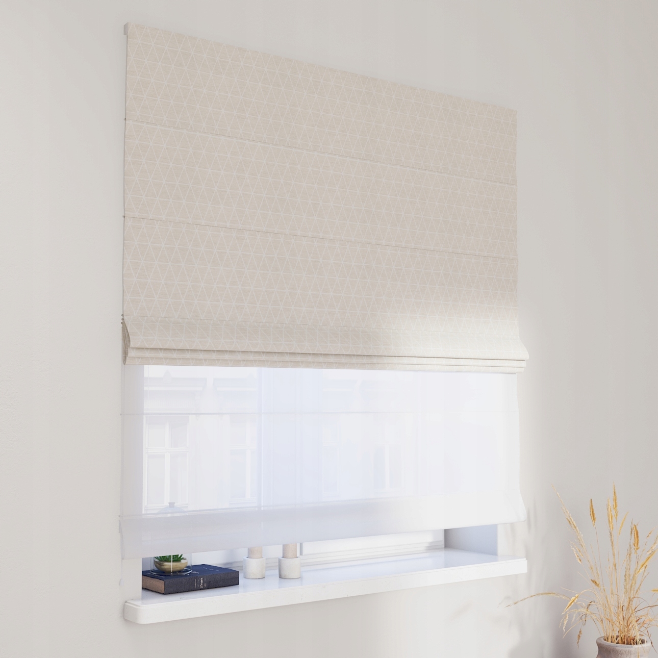 Hotová římská roleta Duo 160x170 cm béžová