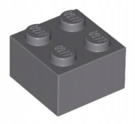 LEGO BELKA 2X2 CIEMNOSZARA NR 3003 ZA 10 SZT