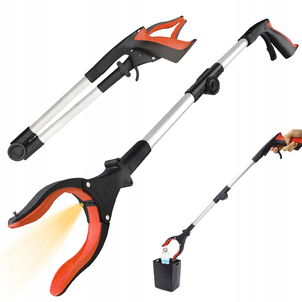 Składany Chwytak Z Obracającą Głowicą I Lampką Led