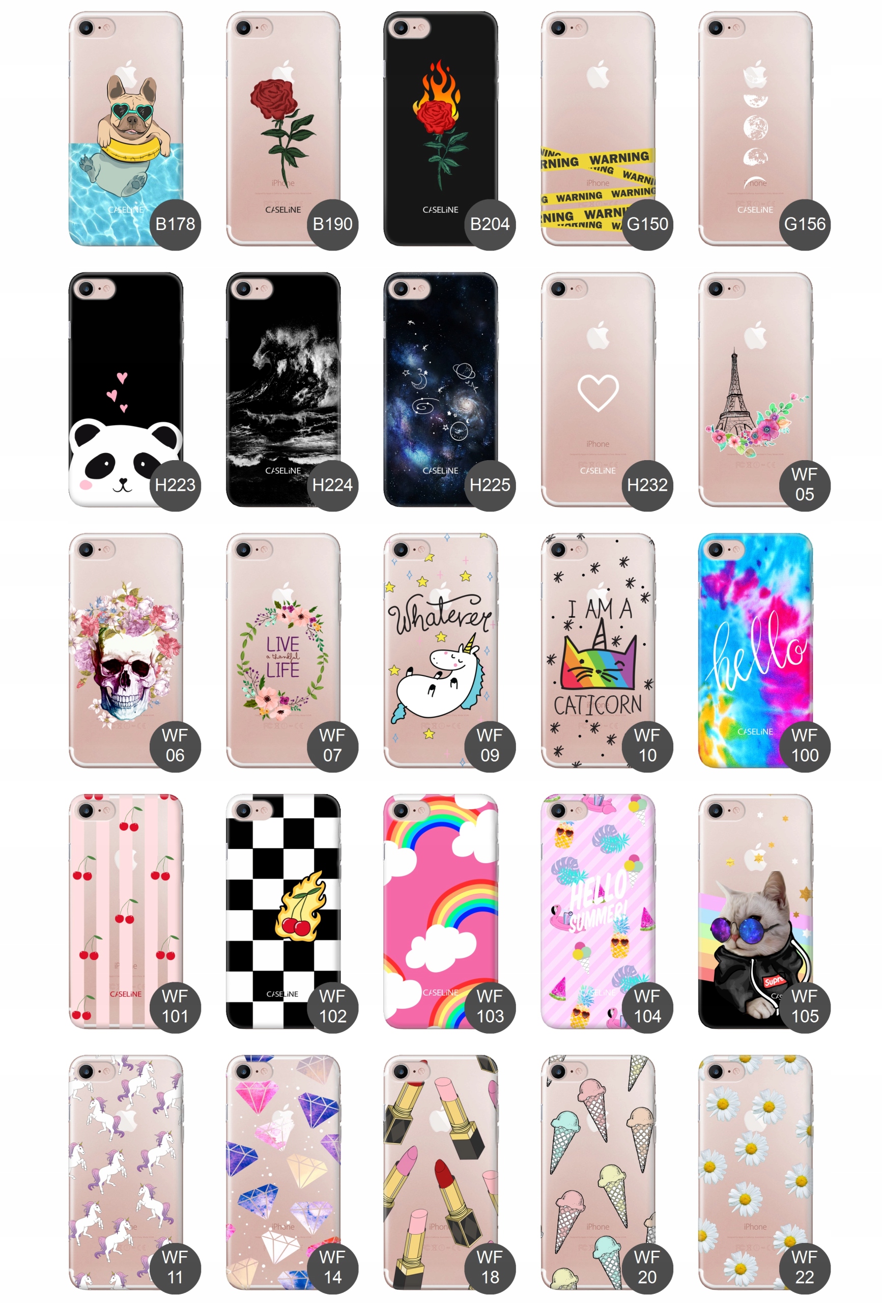 Etui case ultra guma wzory do iPHONE 8