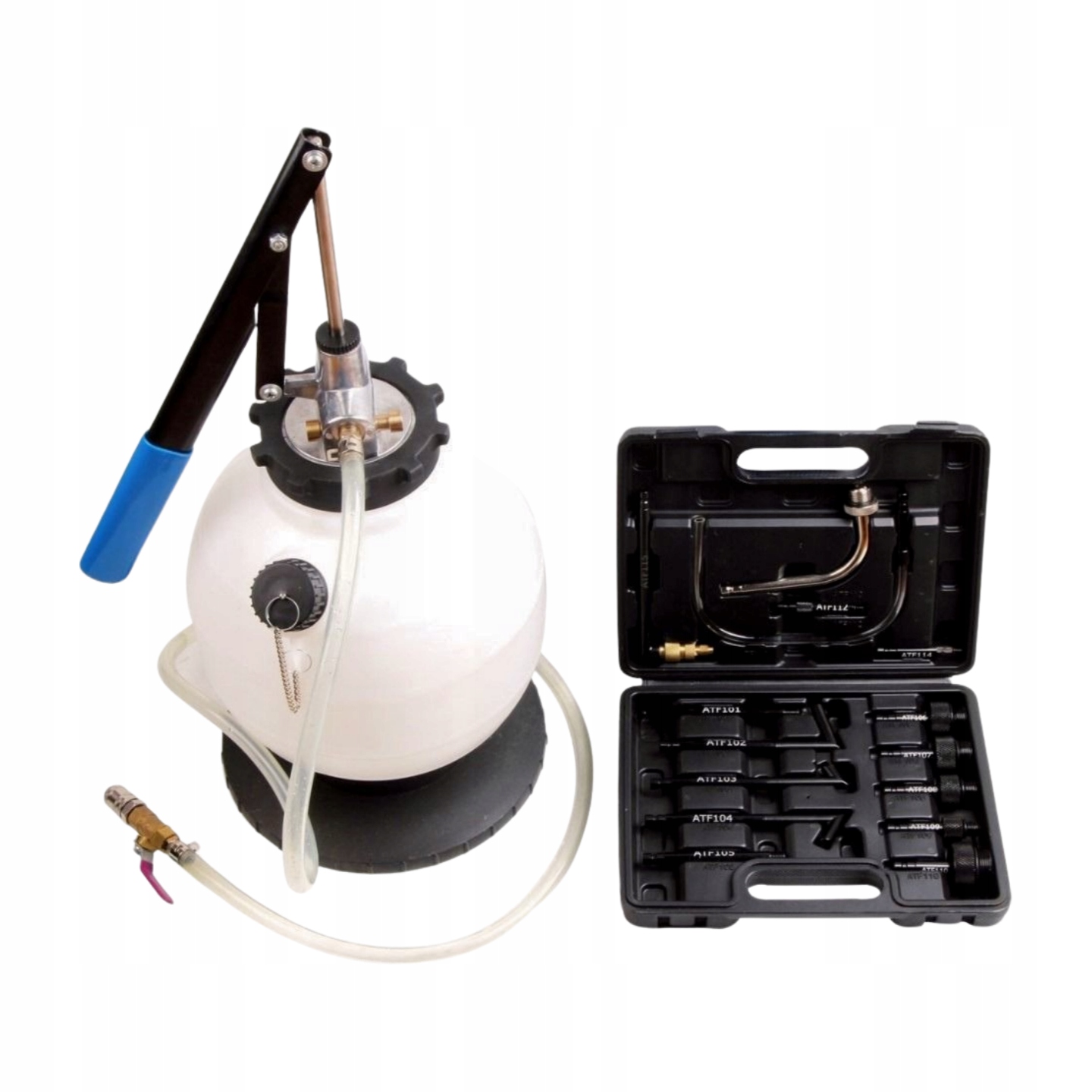 Przyrząd do wymiany oleju w skrzyniach automatycznych 7,5L + Adaptery