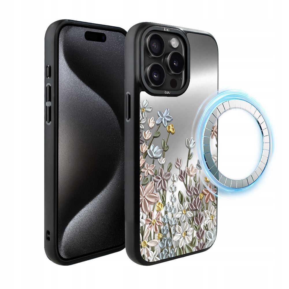 Pouzdro pro iPhone 15 Pro Max Ibizu DropGuard Matt s MagSafe, Jarní louka