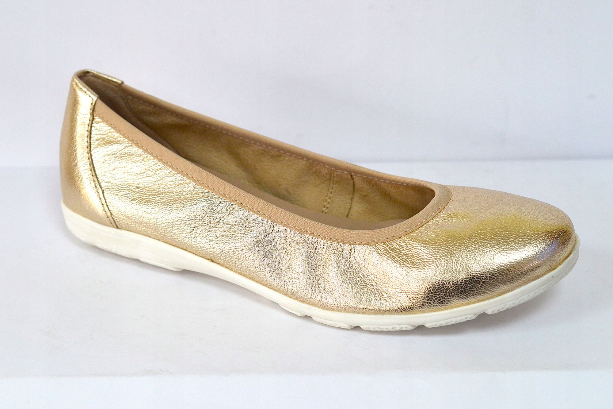 Caprice 22150-42 Zlaté Baleríny Platin Metallic Vel. 40