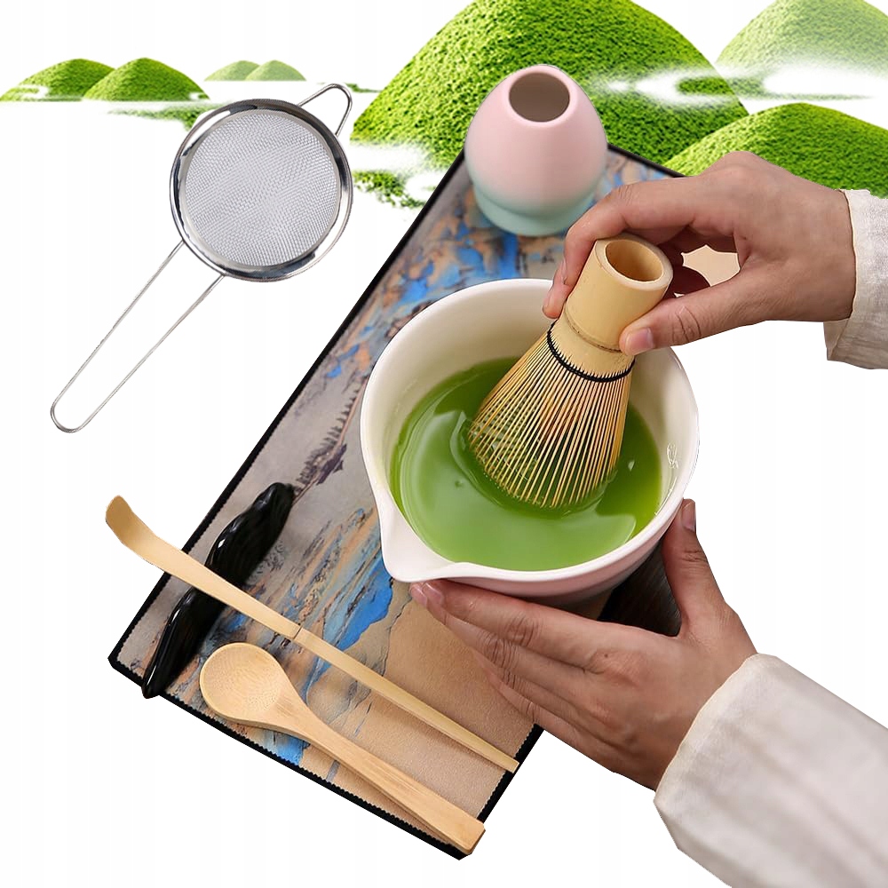 Levně Bambusová Dárková Sada Na Čaj Matchy Chashaku Elegantní 8KS