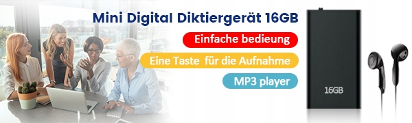 Mini Dyktafon Cyfrowy 16 Gb 192 Godzin| Mp3 Kod producenta P3ZSY4U0SA