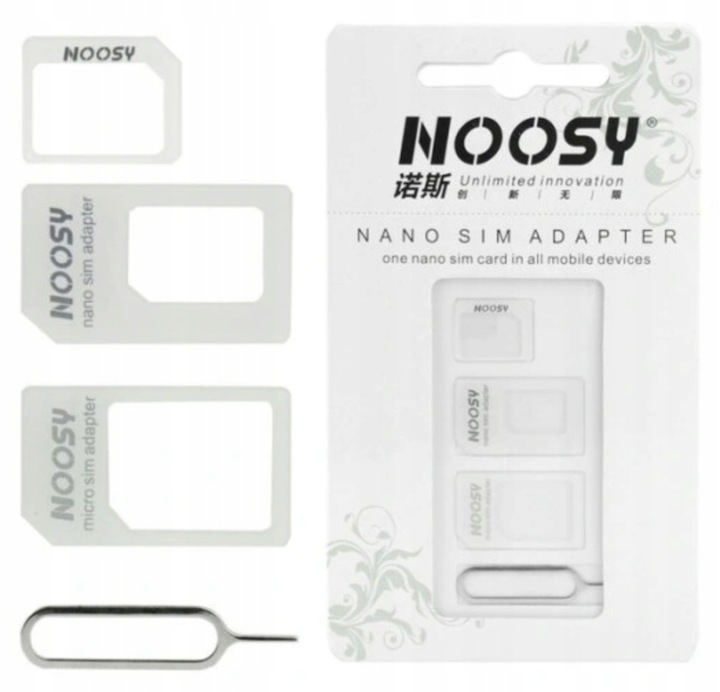 zestaw ADAPTER KART 4w1 SIM MICRO NANO przejściówk
