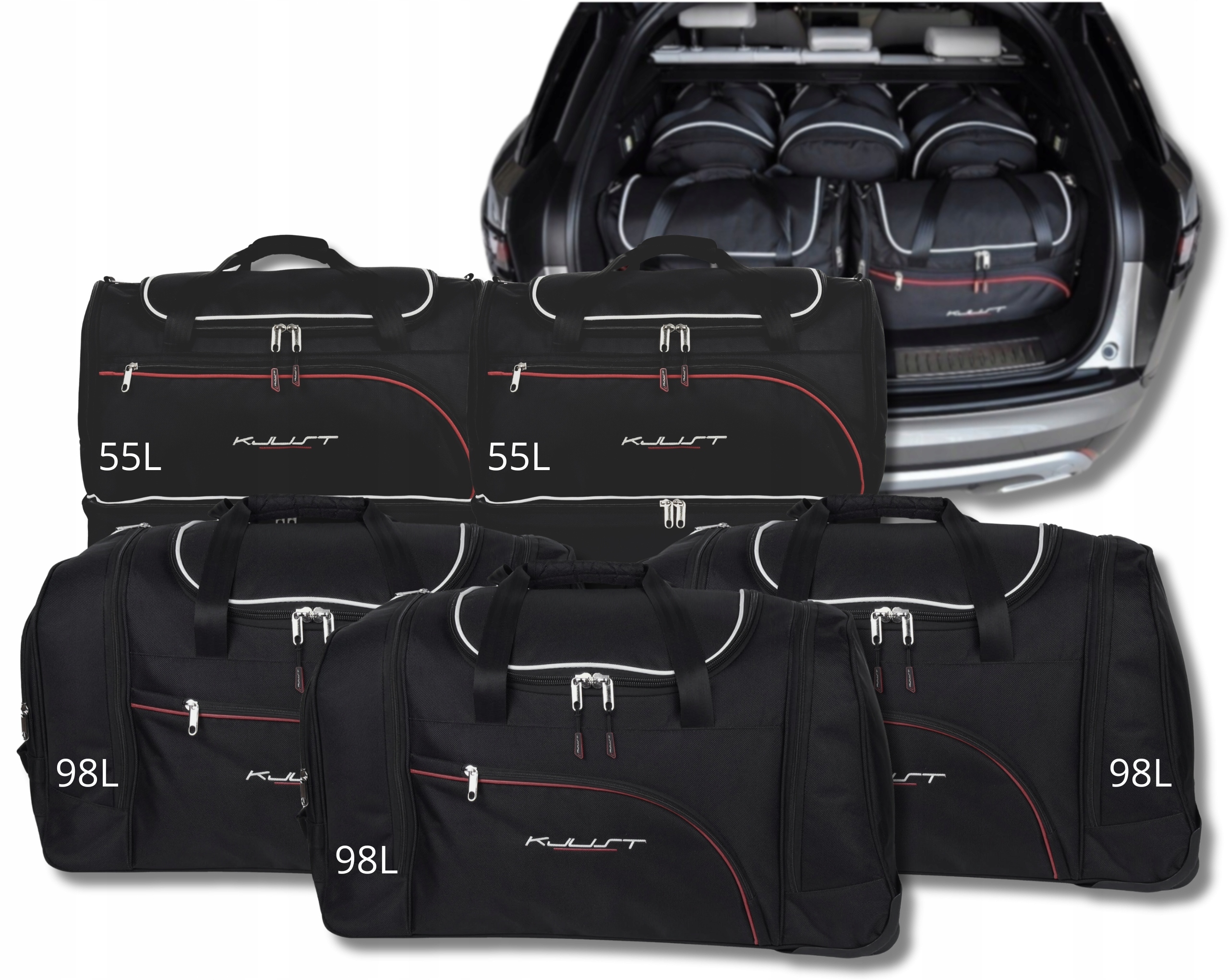 Sada tašiek Kjust do batožinového priestoru Land Rover Range Rover Velar 2017+ 5 ks