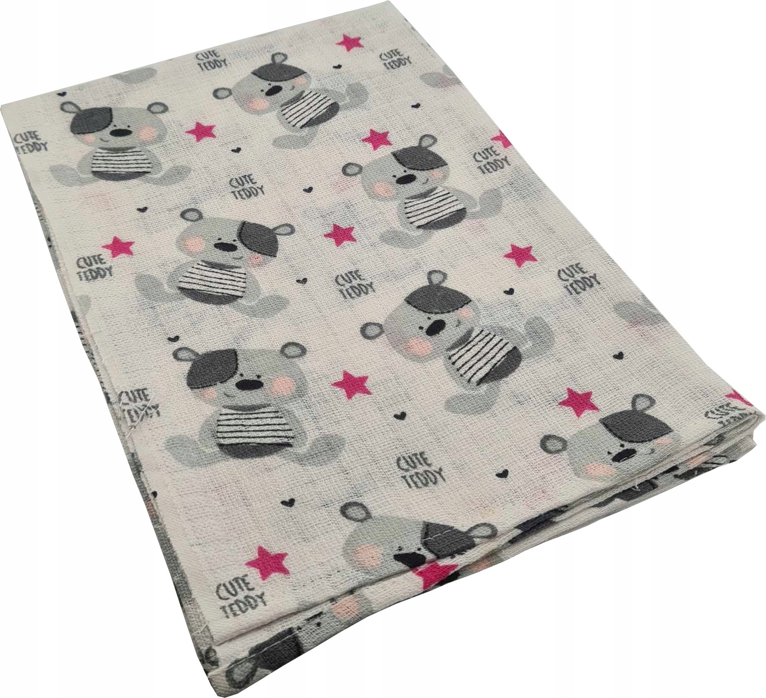 Pieluchy Tetrowe Pielucha Tetrowa 60x80 Miś Róż