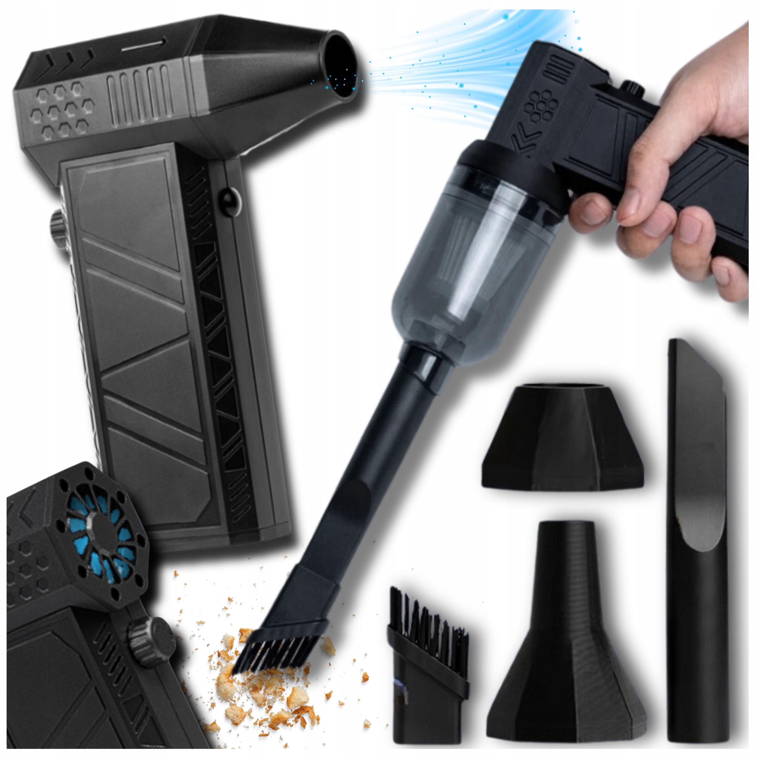 Fúvóka Mini Turbo Autós Porszívó Kézi 140 000 Rpm 56 m/s