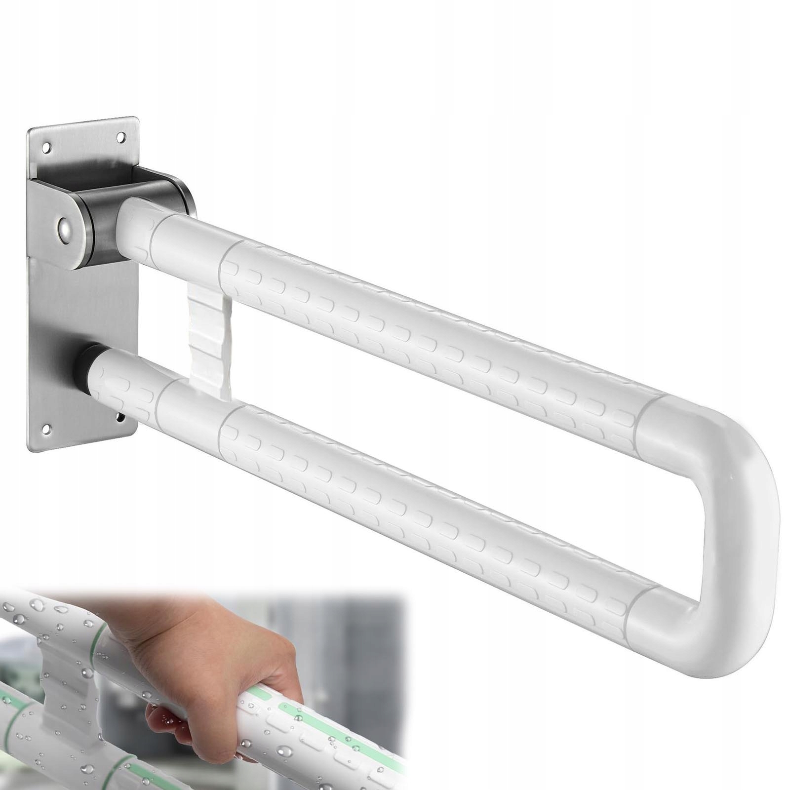 Poręcz uchylna uchwyt łazienkowy uchylny do łazienki dla niepełnosprawnych