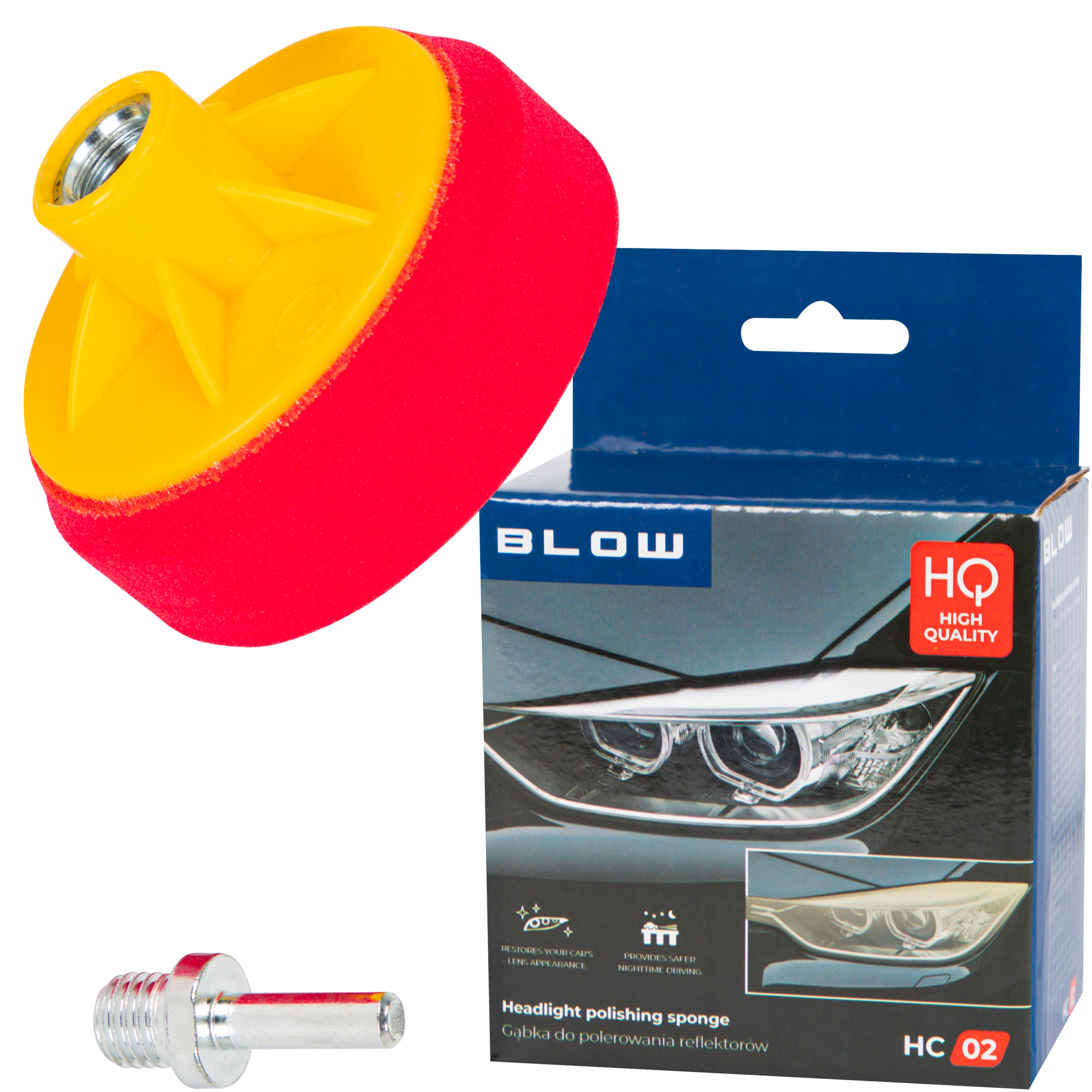 Gąbka Polerska Pad Do Polerowania Lamp Reflektorów Samochodowych M14 HC-02