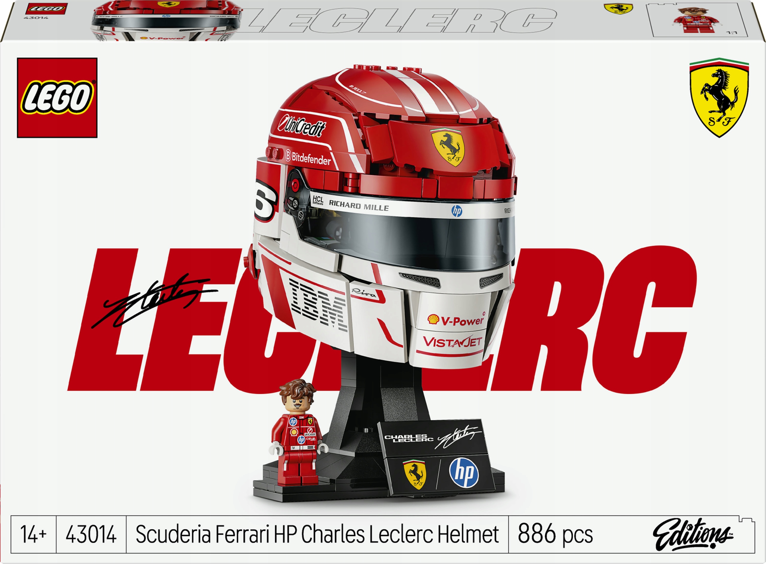 Lego Editions Kask Charles Leclerc Scuderia Ferrari Hp 43014