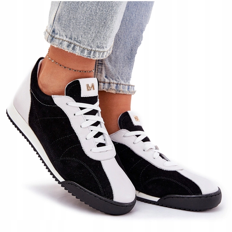 Dámská Sportovní Obuv Z Přírodní Kůže Laura Messi 2935 Černá 37