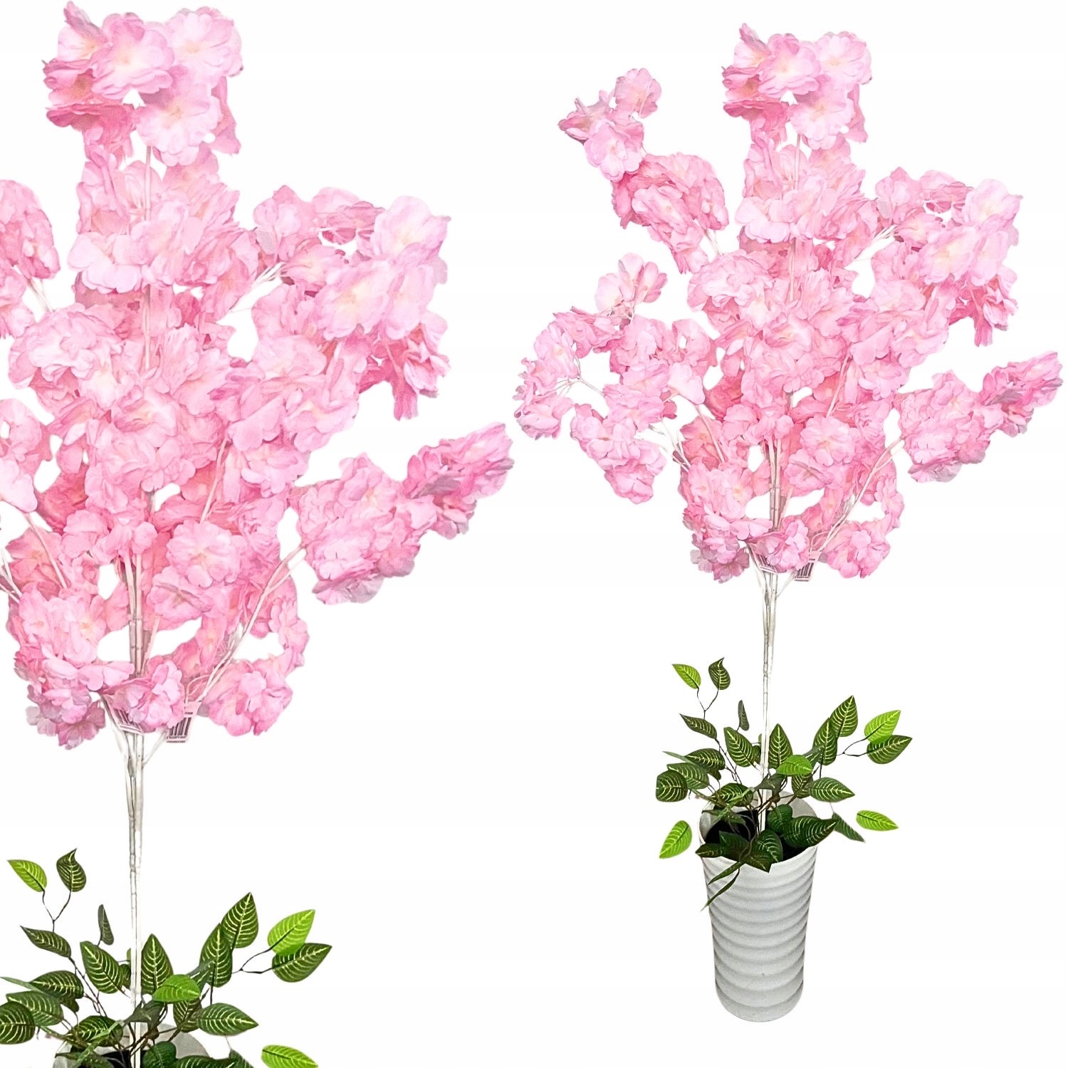 Drzewko różowe kwitnąca wiśnia jałoń Kwiat sztuczny w doniczce Wys 100 cm