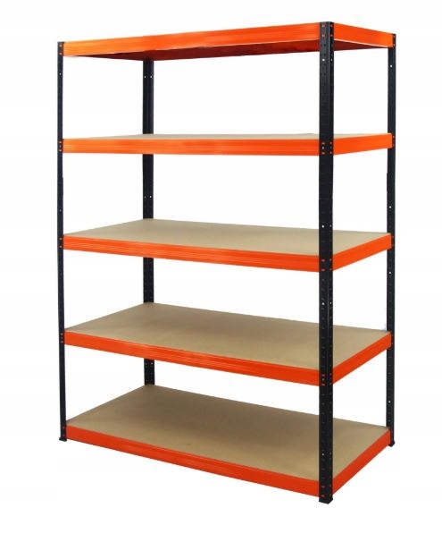 Книжный шкаф металлический 196x090x30_5 4C черно-оранжевый