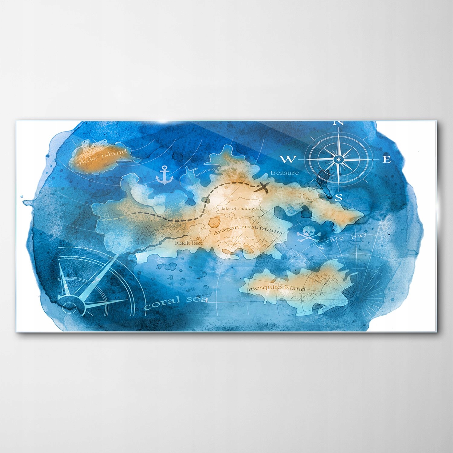 

Hartowany Obraz Szklany Mapa Vintage Retro 120x60