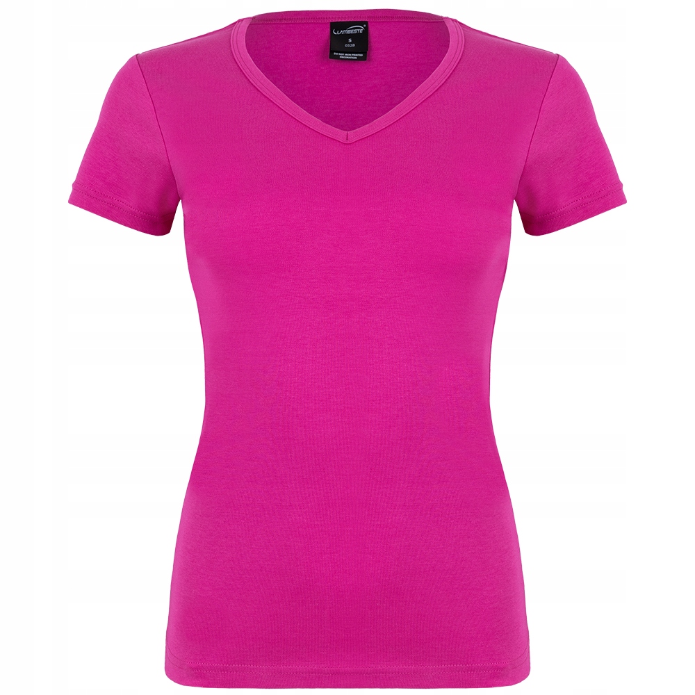 KOSZULKA BLUZKA DAMSKA GŁADKA T-SHIRT KLASYCZNY KRÓTKI RĘKAW BAWEŁNA XXL Marka Lambeste