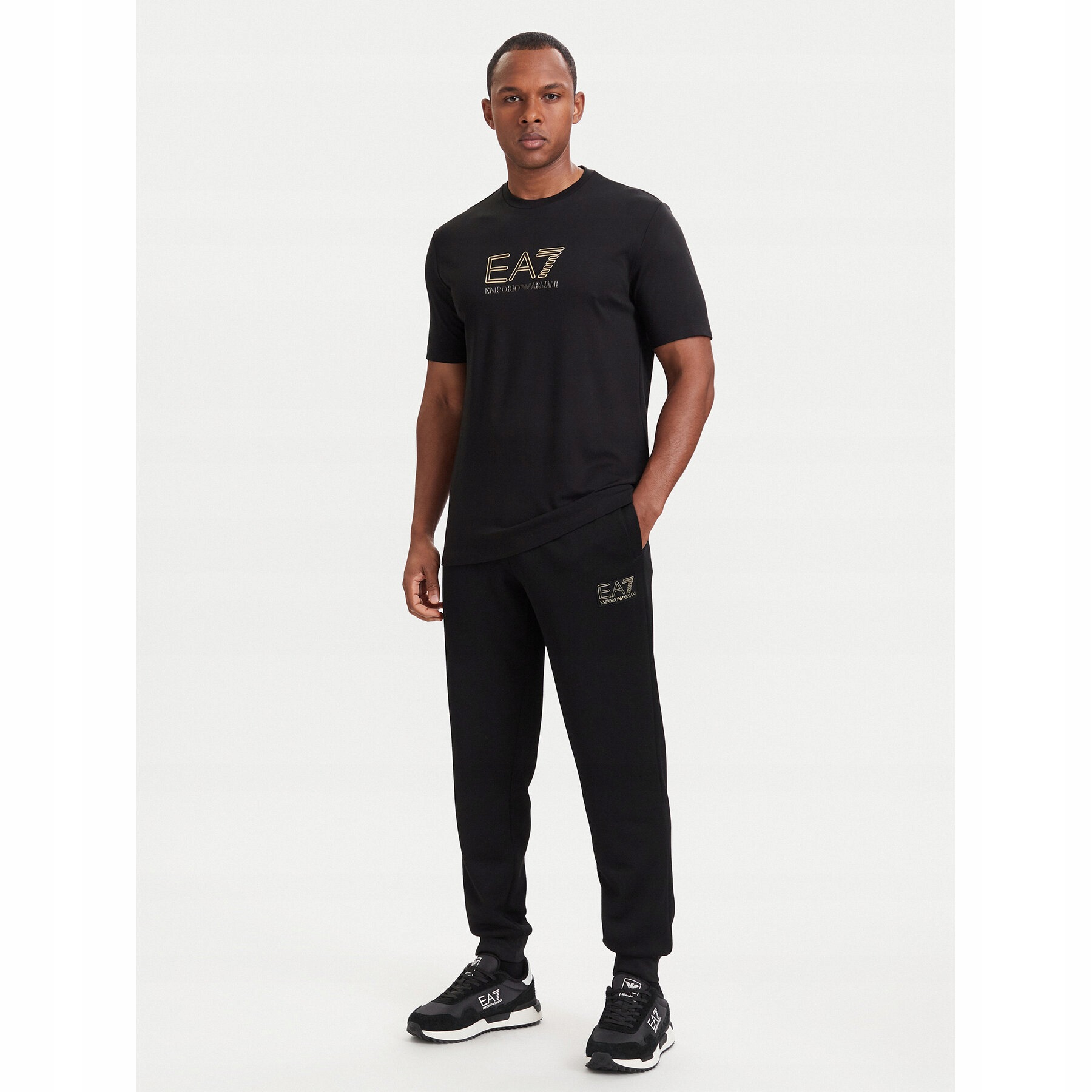Męskie T-Shirt 7M002239 AF13739 czarny