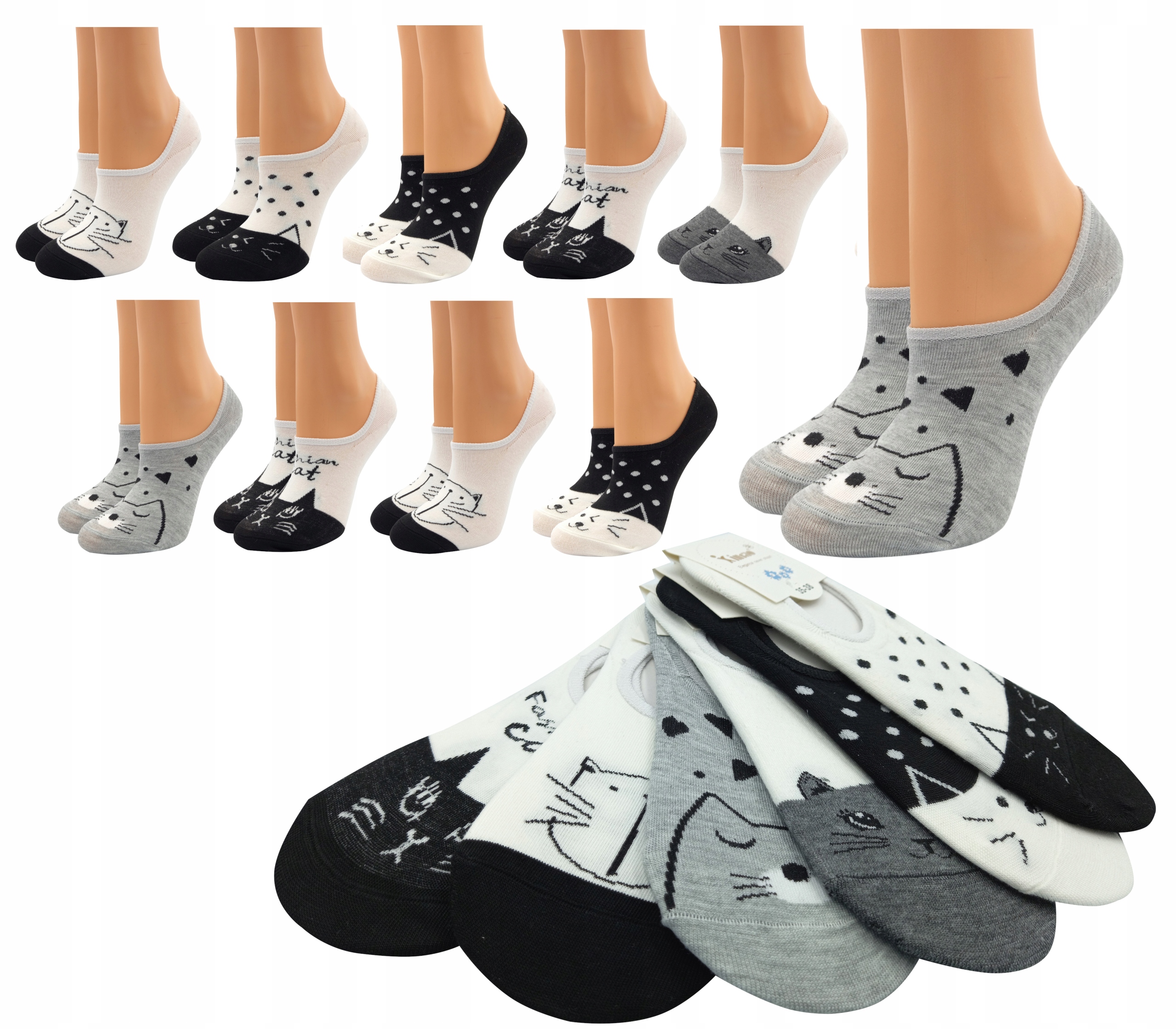 

12x Skarpetki Stopki Damskie Cotton 35-38