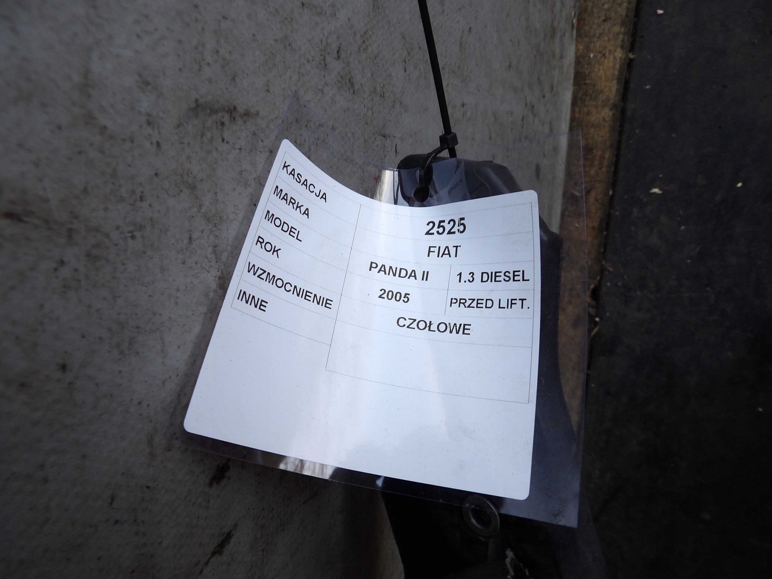 Fiat Panda II pillar iron 51700202