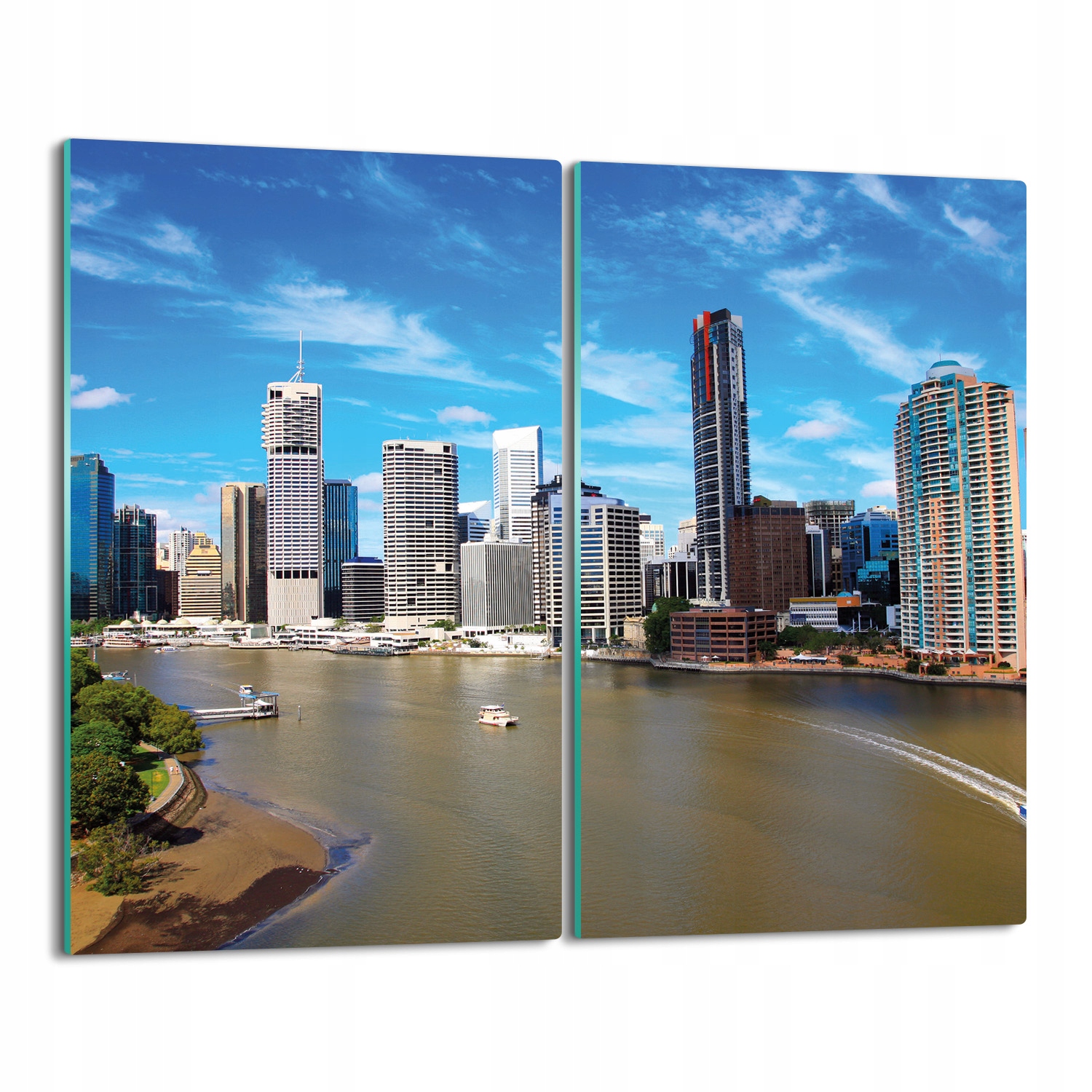 kryt splashback tisk Mrakodrapy řeka 2x 30x52
