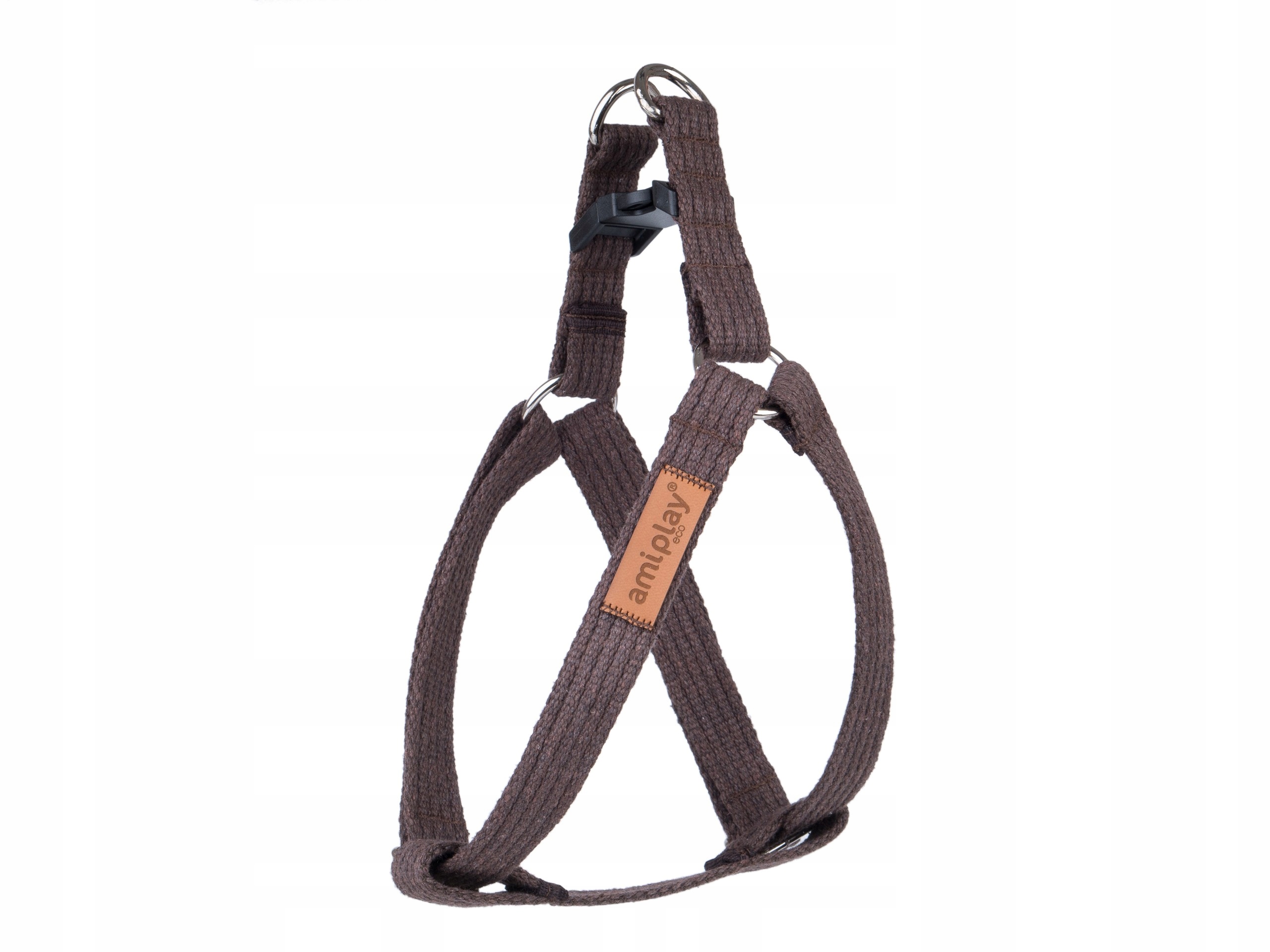 

Szelki regulowane z taśmy Cotton S Brązowy