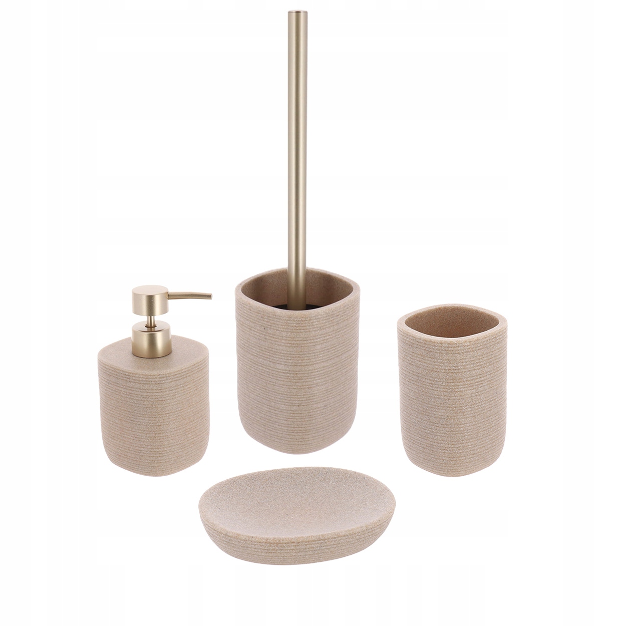 Koupelnový set béžový 4 el. Neil dekorativní moderní stylový módní
