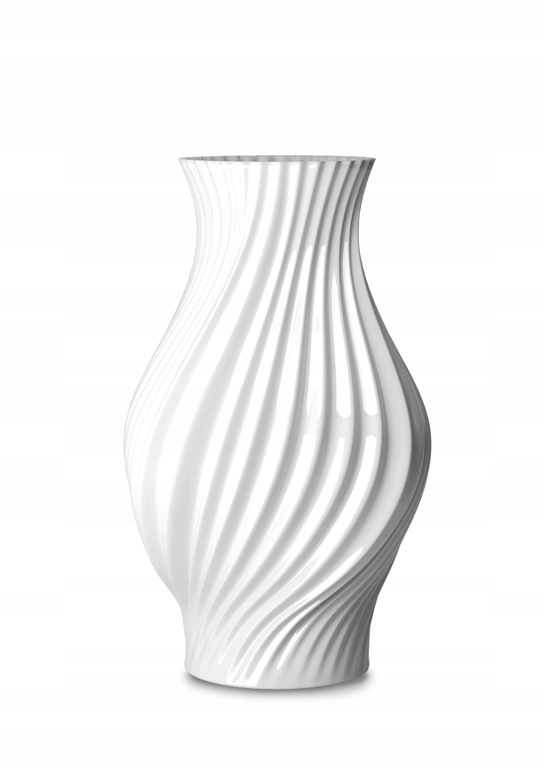 Lyngby porcelánová váza Twist na květiny 25 cm bílá