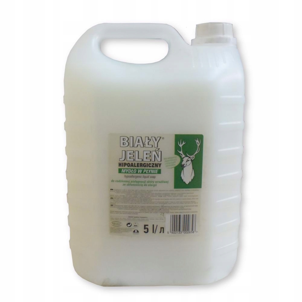Tekuté Mýdlo Hypoalergenní, Jemná Zásoba, Velký Kanystr Biały Jeleń