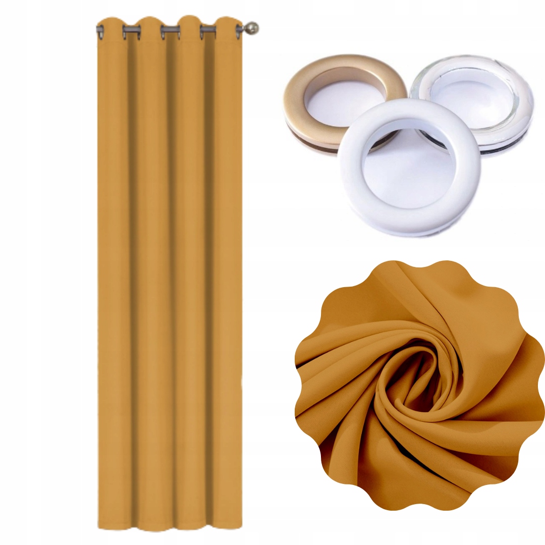 ZASŁONY ZACIEMNIAJĄCE BLACKOUT 135x260 PRZELOTKI