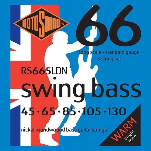 Struny Rotosound RS665LDN Swing Bass pro 5strunnou baskytaru (45-130)