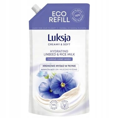 

Luksja mydło w płynie len i ml. ryż., zapas, 900ml