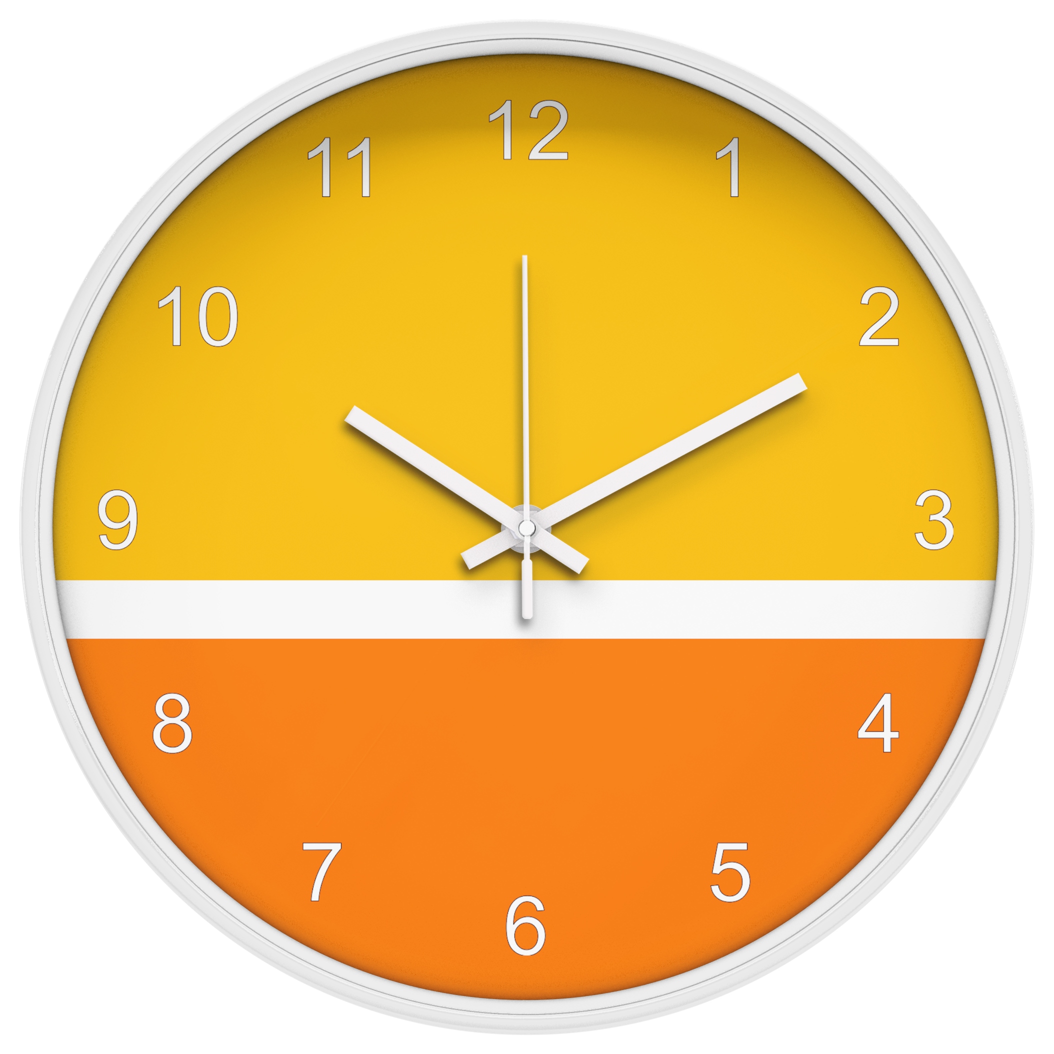 Kolorowy zegar do kuchni salonu Żółty Pomarańczowy Marka inna