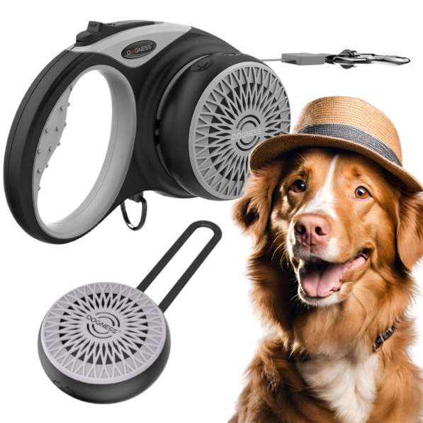 Vodítko Pro Psa automatické Páskové navíjecí Reproduktor 5 m do 36 kg Dogness L